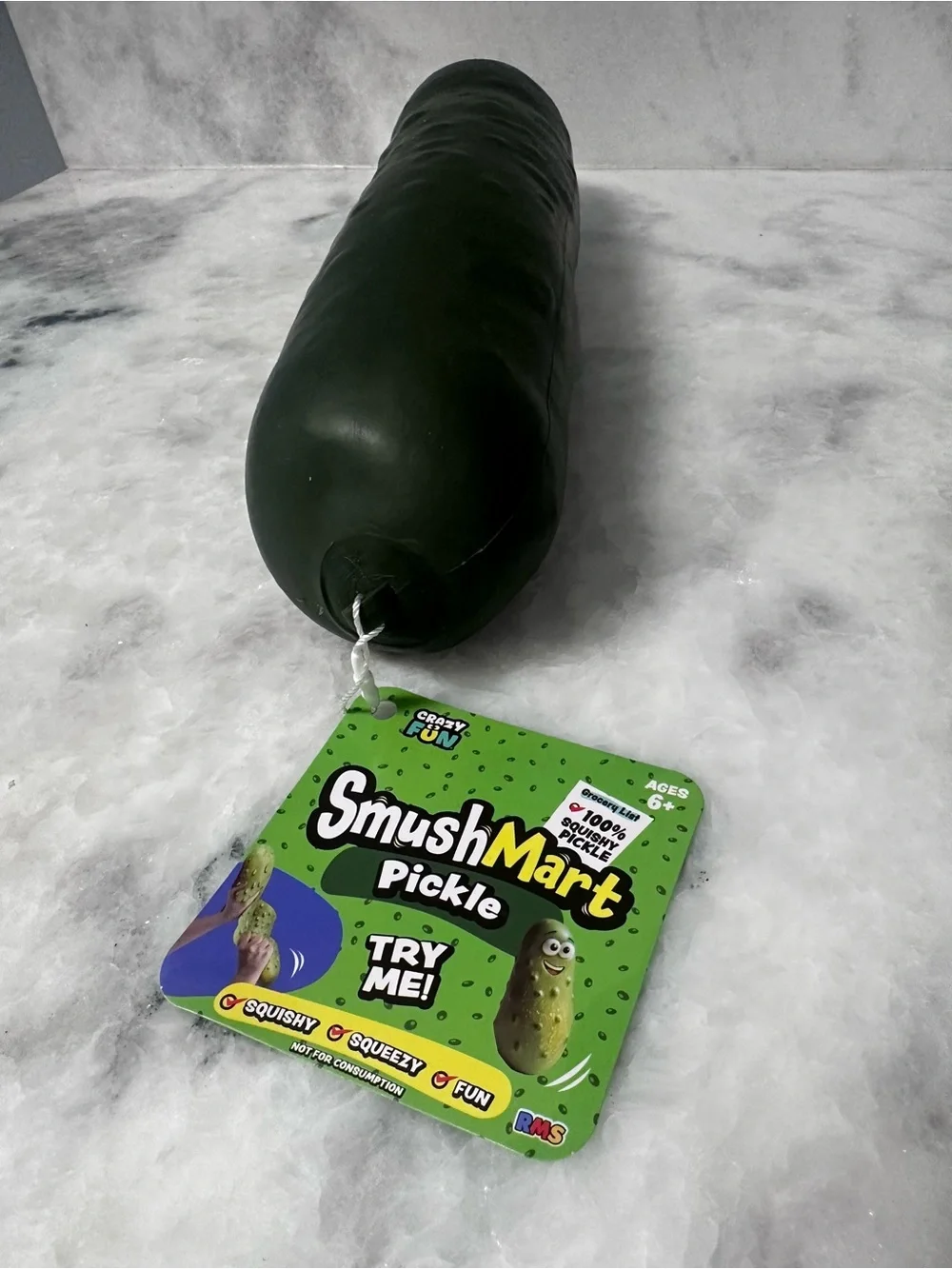 SmushMart Pickle Squishy Toy - Dark Green